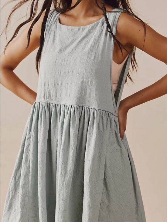 Free People Dresses & Skirts - Free People FP Beach I’m Still Obsessed Mini Dress Palm Babydoll Keyhole M
